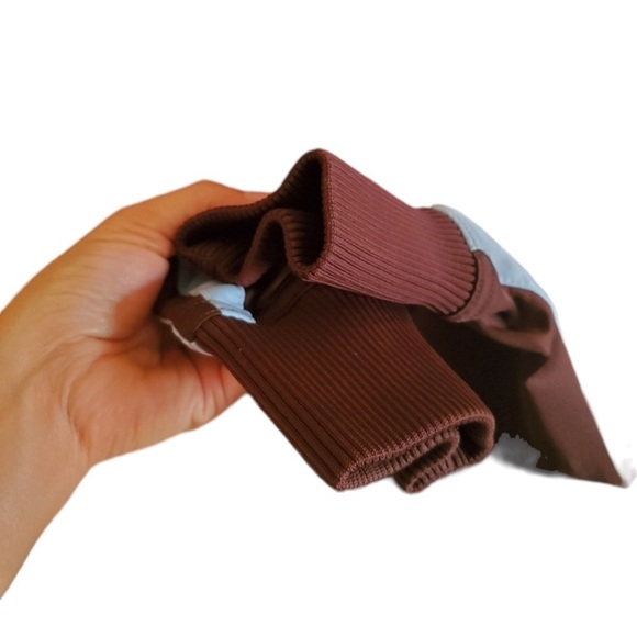 NIKE Vintage Y2K Spellout Track Zip Up Jacket in Brown / Baby Blue Size XL - Picture 7 of 9